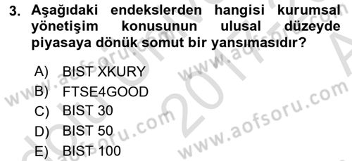 İş Hayatında Standartlar Dersi 2017 - 2018 Yılı (Vize) Ara Sınav Soruları 3. Soru
