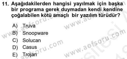 İş Hayatında Standartlar Dersi 2017 - 2018 Yılı (Final) Dönem Sonu Sınav Soruları 11. Soru