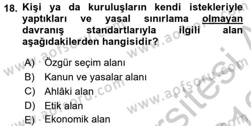 İş Hayatında Standartlar Dersi 2018 - 2019 Yılı Yaz Okulu Sınav Soruları 18. Soru