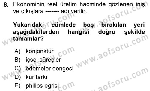 İş Hayatında Standartlar Dersi 2020 - 2021 Yılı Yaz Okulu Sınav Soruları 8. Soru