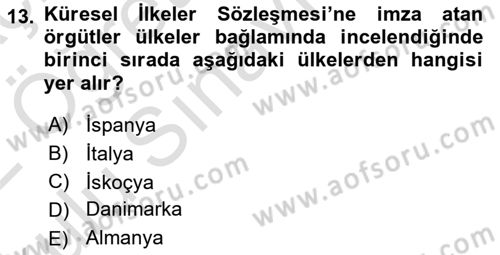 İş Hayatında Standartlar Dersi 2021 - 2022 Yılı Yaz Okulu Sınav Soruları 13. Soru