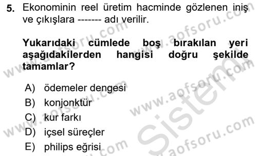 İş Hayatında Standartlar Dersi 2021 - 2022 Yılı Yaz Okulu Sınav Soruları 5. Soru
