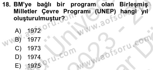 İş Hayatında Standartlar Dersi 2023 - 2024 Yılı (Vize) Ara Sınav Soruları 18. Soru
