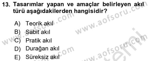 İş Hayatında Standartlar Dersi 2023 - 2024 Yılı (Final) Dönem Sonu Sınav Soruları 13. Soru
