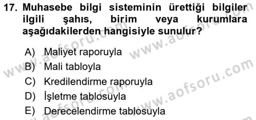 İş Hayatında Standartlar Dersi 2023 - 2024 Yılı (Final) Dönem Sonu Sınav Soruları 17. Soru