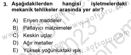 İş Hayatında Standartlar Dersi 2023 - 2024 Yılı (Final) Dönem Sonu Sınav Soruları 3. Soru