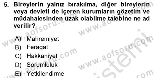 İş Hayatında Standartlar Dersi 2024 - 2025 Yılı (Final) Dönem Sonu Sınav Soruları 5. Soru