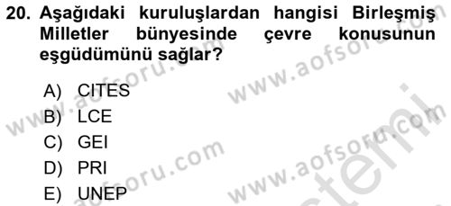 İş Hayatında Standartlar Dersi 2025 - 2026 Yılı (Vize) Ara Sınav Soruları 20. Soru