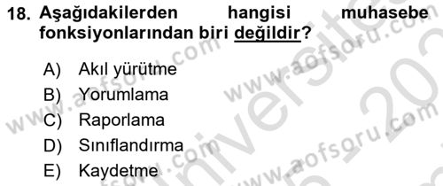 İş Hayatında Standartlar Dersi 2025 - 2026 Yılı (Final) Dönem Sonu Sınav Soruları 18. Soru