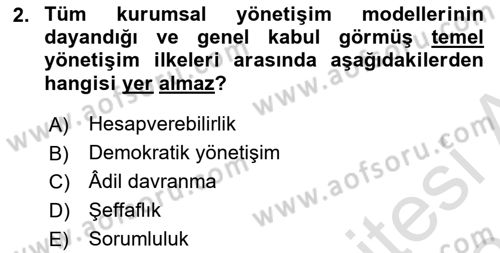 İş Hayatında Standartlar Dersi 2025 - 2026 Yılı (Final) Dönem Sonu Sınav Soruları 2. Soru