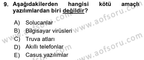 İş Hayatında Standartlar Dersi 2025 - 2026 Yılı (Final) Dönem Sonu Sınav Soruları 9. Soru