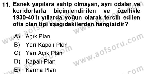 Modern Büro Yönetimi Dersi 2021 - 2022 Yılı (Vize) Ara Sınav Soruları 11. Soru