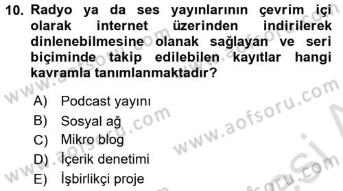 Modern Büro Yönetimi Dersi 2021 - 2022 Yılı (Final) Dönem Sonu Sınav Soruları 10. Soru