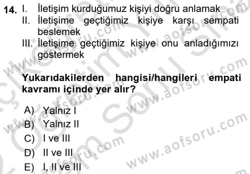 Modern Büro Yönetimi Dersi 2021 - 2022 Yılı (Final) Dönem Sonu Sınav Soruları 14. Soru