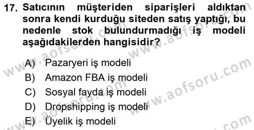 Modern Büro Yönetimi Dersi 2021 - 2022 Yılı (Final) Dönem Sonu Sınav Soruları 17. Soru
