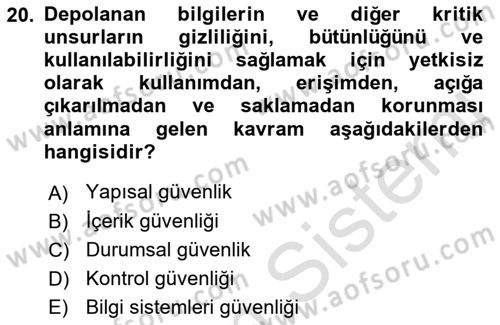 Modern Büro Yönetimi Dersi 2021 - 2022 Yılı (Final) Dönem Sonu Sınav Soruları 20. Soru