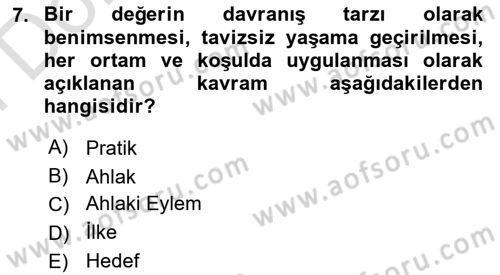 Modern Büro Yönetimi Dersi 2021 - 2022 Yılı (Final) Dönem Sonu Sınav Soruları 7. Soru