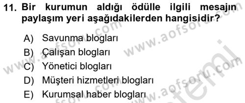 Modern Büro Yönetimi Dersi 2021 - 2022 Yılı Yaz Okulu Sınavı 11. Soru