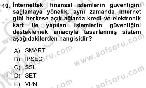 Modern Büro Yönetimi Dersi 2021 - 2022 Yılı Yaz Okulu Sınavı 19. Soru