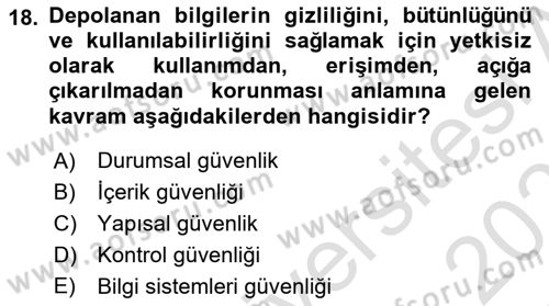 Modern Büro Yönetimi Dersi 2022 - 2023 Yılı Yaz Okulu Sınav Soruları 18. Soru