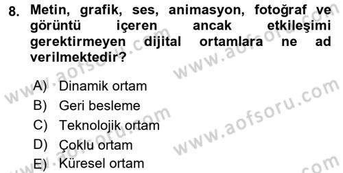 Modern Büro Yönetimi Dersi 2022 - 2023 Yılı Yaz Okulu Sınav Soruları 8. Soru