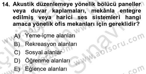 Modern Büro Yönetimi Dersi 2023 - 2024 Yılı (Vize) Ara Sınav Soruları 14. Soru