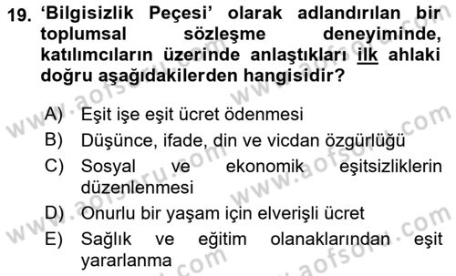 Modern Büro Yönetimi Dersi 2023 - 2024 Yılı (Vize) Ara Sınav Soruları 19. Soru