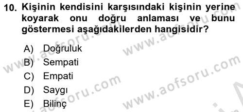 Modern Büro Yönetimi Dersi 2023 - 2024 Yılı (Final) Dönem Sonu Sınav Soruları 10. Soru
