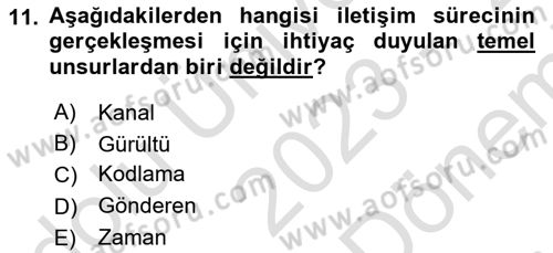Modern Büro Yönetimi Dersi 2023 - 2024 Yılı (Final) Dönem Sonu Sınav Soruları 11. Soru