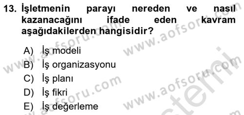 Modern Büro Yönetimi Dersi 2023 - 2024 Yılı (Final) Dönem Sonu Sınav Soruları 13. Soru