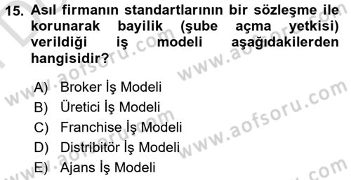 Modern Büro Yönetimi Dersi 2023 - 2024 Yılı (Final) Dönem Sonu Sınav Soruları 15. Soru