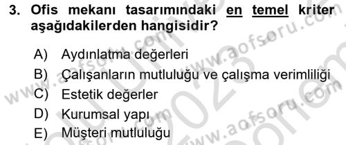 Modern Büro Yönetimi Dersi 2023 - 2024 Yılı (Final) Dönem Sonu Sınav Soruları 3. Soru