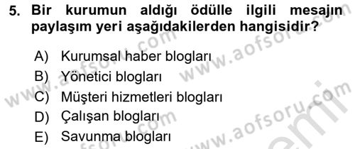 Modern Büro Yönetimi Dersi 2023 - 2024 Yılı (Final) Dönem Sonu Sınav Soruları 5. Soru