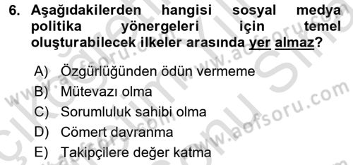Modern Büro Yönetimi Dersi 2023 - 2024 Yılı (Final) Dönem Sonu Sınav Soruları 6. Soru