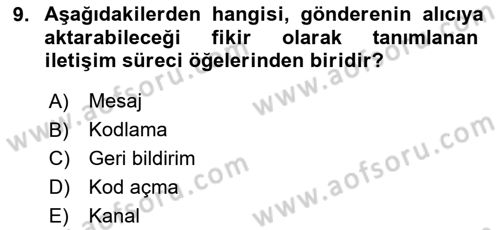 Modern Büro Yönetimi Dersi 2023 - 2024 Yılı (Final) Dönem Sonu Sınav Soruları 9. Soru