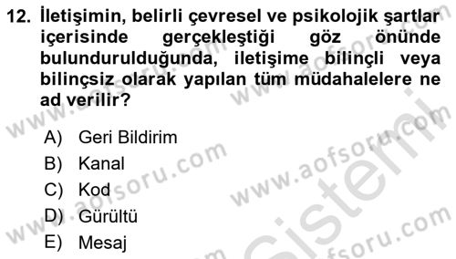 Modern Büro Yönetimi Dersi 2023 - 2024 Yılı Yaz Okulu Sınav Soruları 12. Soru