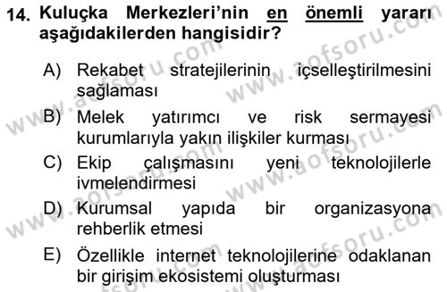 Modern Büro Yönetimi Dersi 2023 - 2024 Yılı Yaz Okulu Sınav Soruları 14. Soru