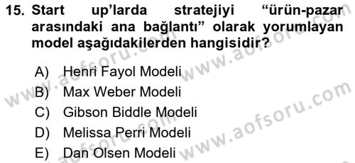Modern Büro Yönetimi Dersi 2023 - 2024 Yılı Yaz Okulu Sınav Soruları 15. Soru