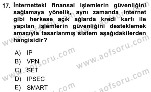 Modern Büro Yönetimi Dersi 2023 - 2024 Yılı Yaz Okulu Sınav Soruları 17. Soru