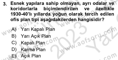 Modern Büro Yönetimi Dersi 2023 - 2024 Yılı Yaz Okulu Sınav Soruları 3. Soru