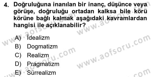 Modern Büro Yönetimi Dersi 2023 - 2024 Yılı Yaz Okulu Sınav Soruları 4. Soru