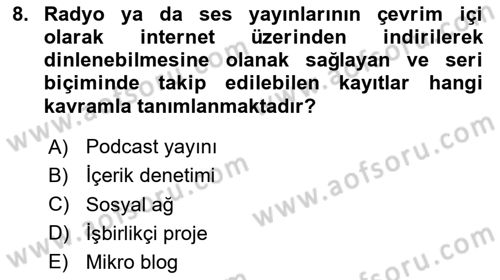 Modern Büro Yönetimi Dersi 2023 - 2024 Yılı Yaz Okulu Sınav Soruları 8. Soru