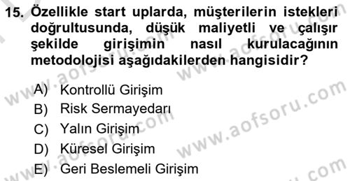 Modern Büro Yönetimi Dersi 2024 - 2025 Yılı (Final) Dönem Sonu Sınav Soruları 15. Soru