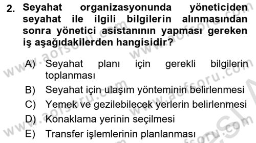 Modern Büro Yönetimi Dersi 2024 - 2025 Yılı (Final) Dönem Sonu Sınav Soruları 2. Soru