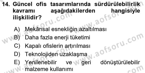 Modern Büro Yönetimi Dersi 2025 - 2026 Yılı (Vize) Ara Sınav Soruları 14. Soru