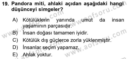 Modern Büro Yönetimi Dersi 2025 - 2026 Yılı (Vize) Ara Sınav Soruları 19. Soru