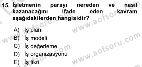 Modern Büro Yönetimi Dersi 2025 - 2026 Yılı (Final) Dönem Sonu Sınav Soruları 15. Soru