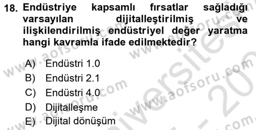 Modern Büro Yönetimi Dersi 2025 - 2026 Yılı (Final) Dönem Sonu Sınav Soruları 18. Soru
