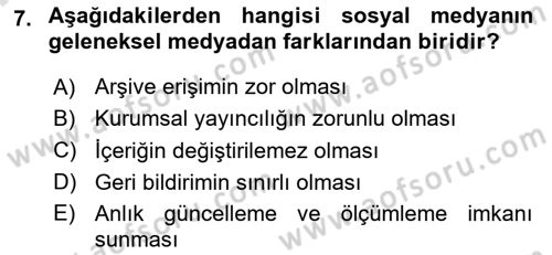 Modern Büro Yönetimi Dersi 2025 - 2026 Yılı (Final) Dönem Sonu Sınav Soruları 7. Soru