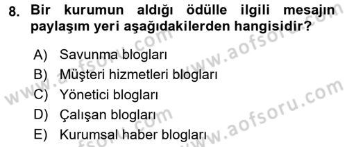 Modern Büro Yönetimi Dersi 2025 - 2026 Yılı (Final) Dönem Sonu Sınav Soruları 8. Soru